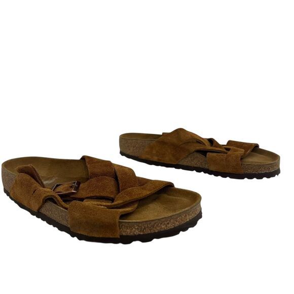 Birkenstock Lugano Suede Sandals Brown Cork Footbed Slide EU 43 Men 10 Women 12 main image 6